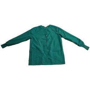 Uniform City Express Unisex Scrub Jacket Lab Coat Forest Green Medium